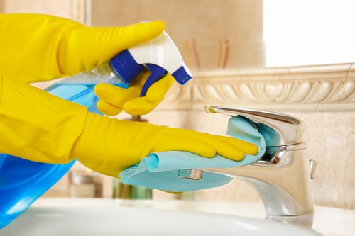 Safety-focused carpet cleaning process with equipment and protective measures